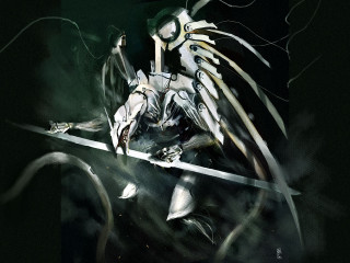 Woman sword giant squid detailed - her body free wallpaper