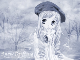 Girl hat longhair snow forest - long hair and a hat free wallpaper