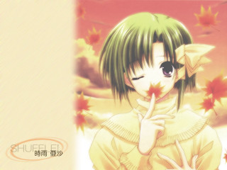 Green hair yellow dress autumn - a yellow dress free wallpaper
