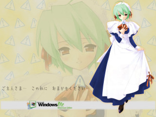 Anime greenhair whitebluedress brownbag remodernism - android free wallpaper for desktop