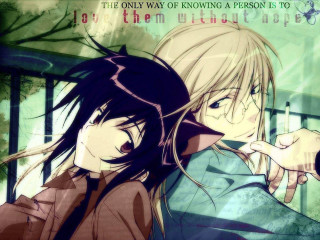 Anime characters holding hands pointing - a comic book panel free wallpaper for desktop