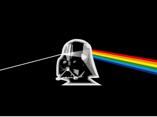 Dark side moon darth vader - a rainbow light free wallpaper