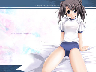 Girl bed blue eyes blush - kyoani free wallpaper