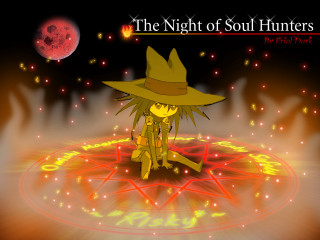 Cartoon character fire circle hat - a yellow outfit free wallpaper for desktop