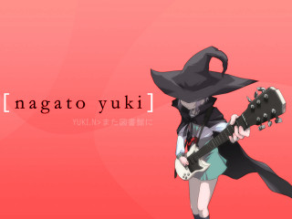 Inagato yuki guitar hat witch - official art free wallpaper for desktop