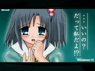 Anime girl blue eyes sad - android free wallpaper for desktop