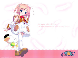 Girl cat pink background angel - a pink border free wallpaper