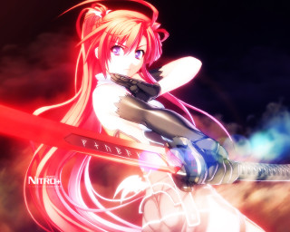 Anime character sword red back - a anime character holding free wallpaper