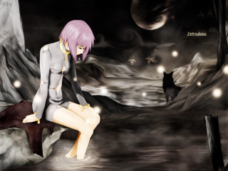 Woman rock cat wolf moon - a rock free wallpaper for desktop