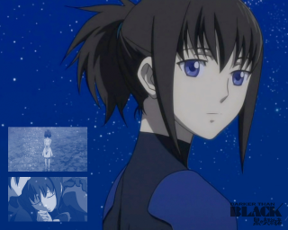 Anime blue eyes black hair 3 - a blue shirt free wallpaper