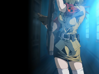 Eizan kikukawa cobra military girl - her hand and a gun free wallpaper