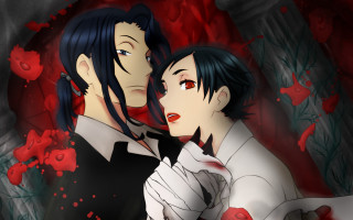 Bloodied couple gothic pony rose - the dirt free wallpaper