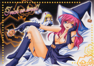 Witch ghost cat bed halloween - a bed free wallpaper