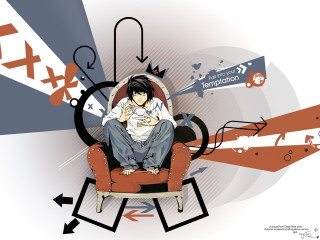 Man sitting phone arrows clock - a phone free wallpaper