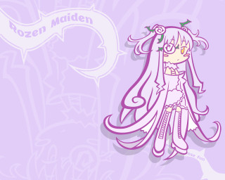 Longhair ribbon anime purple portrait - pop surrealism free wallpaper