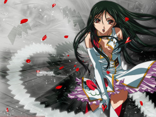 Girl wings white dress red - her chest free wallpaper