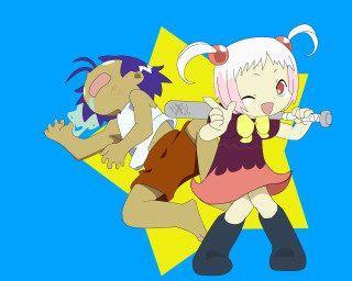 Cartoon characters playing baseball anime - a couple of cartoon characters free wallpaper