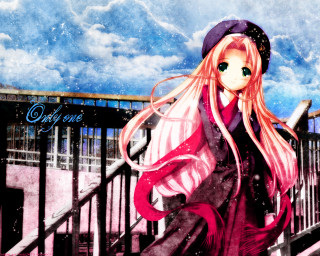 Pink hair girl balcony city - a balcony free wallpaper for desktop