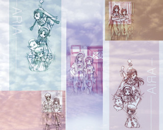 Anime skygirls buildings clouds aya - the background and a sky background free wallpaper for desktop