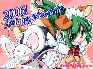 Aya goda bunny happy new - a happy new year free wallpaper