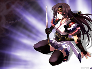 Woman sword purple background ai - a purple background behind her free wallpaper