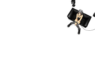 Woman sitting laptop microphone white - a laptop free wallpaper