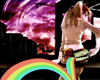 Rainbow hologram aurora planet starry - free aesthetic wallpaper for desktop