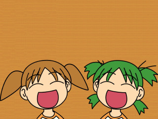 Cheerful cartoon girls open mouth - a couple of cartoon characters free wallpaper