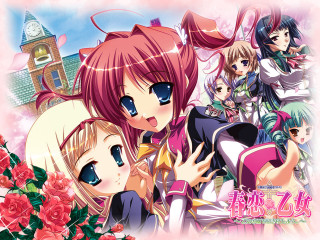 Anime girls clock tower roses - rose free wallpaper for desktop