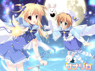 Two anime girls blue dresses - blue dress free wallpaper