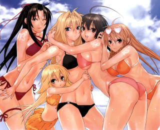 Snowy beach girls bikinis manga - bikinis free wallpaper