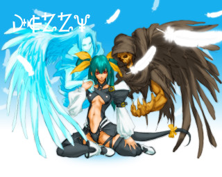 Girl bird demon hug neogeo - her shoulder free wallpaper for desktop