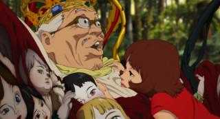 Crowned man woman red dress - top of them free wallpaper