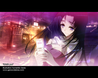 Girl city night anime phone - a girl holding free wallpaper