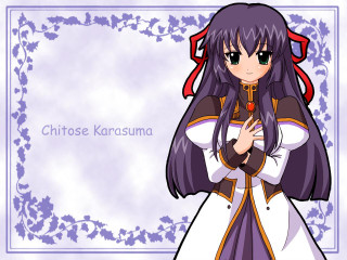 Anime purple dress longhair blush - a red ribbon free wallpaper for desktop