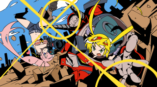 Cartoon group people camera gun - a cartoon of a group free wallpaper