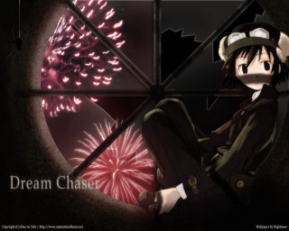 Fireworks anime girl window night - firework free wallpaper for desktop