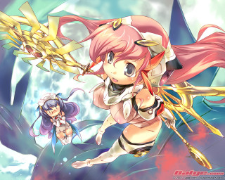 Pink haired girl sword fantasy - behind her free wallpaper