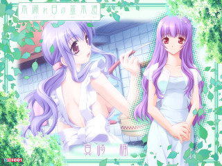 Women green plants bathroom apron - the wall behind them free wallpaper