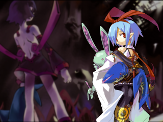 Cartoon neoexpressionism bluehair bunny rabbit - other character free wallpaper