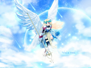 Angelic pegasus skyline blonde wings - a blue sky background free wallpaper for desktop