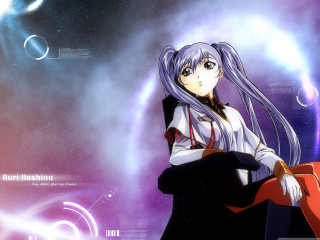 Girl long hair astronaut space - swirl free wallpaper