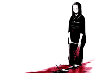 Gothic yandere bloodied knife kimono - blood free wallpaper