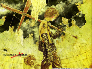 Man sword cross angels sky - the sky behind free wallpaper