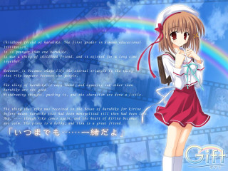 Girl rainbow kyoto uniform beret - kyoto animation free wallpaper