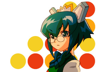 Green hair glasses crown portrait - rpg portrait free wallpaper