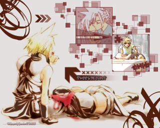 Woman ground man gun anime - free aesthetic wallpaper