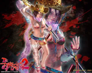 Women costumes hats blood knife - free 3d render wallpaper for desktop