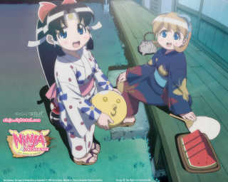 Anime bench girls kimono blush - a bench together free wallpaper