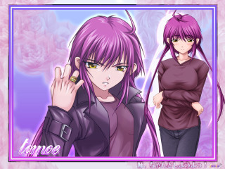 Purple hair anime girls portrait - purple hair free wallpaper